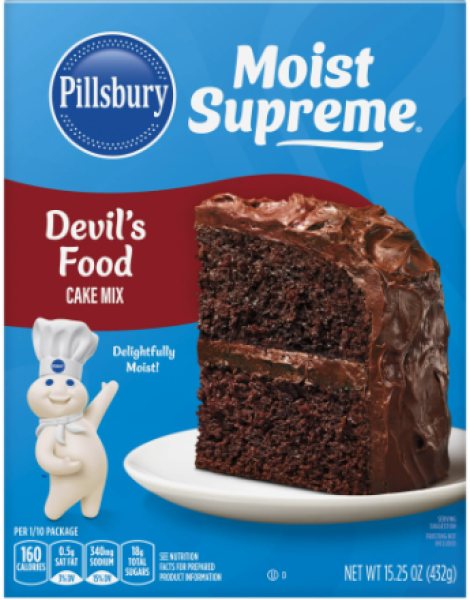PILLSBURY Moist Supreme 'Devil's Food' Premium Cake & Cupcake Mix 432 gr